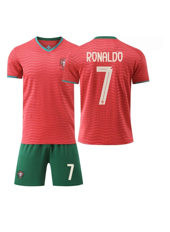 Ronaldo 2026-2027 season football uniform #7 RONALDO football jersey shorts suit children's size and adult size gifts for fans and friends - Image 1